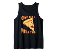 Ven a Buscar una Pizza Este Lindo y Divertido Kawaii Camiseta sin Mangas