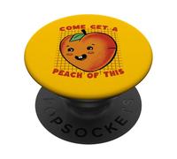 Ven a Obtener melocotón de Este Divertido Juego de Palabras de Frutas Kawaii PopSockets PopGrip Adhesivo