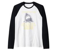 Ven al Lado del tiburón - Gran Ataque Blanco! Regalo de Monstruo Marino Camiseta Manga Raglan
