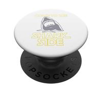 Ven al Lado del tiburón - Gran Ataque Blanco! Regalo de Monstruo Marino PopSockets PopGrip Adhesivo