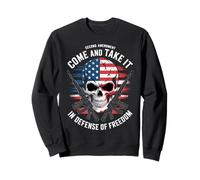 Ven y tómalo Calavera con Rifles - USA Pride 2A Sudadera