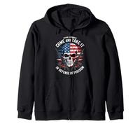 Ven y tómalo Calavera con Rifles - USA Pride 2A Sudadera con Capucha