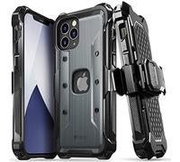 VENA vArmor Rugged Funda Antigolpes Compatible con Apple iPhone 12 / iPhone 12 Pro (6.1"-Inch), (Military Grade, Drop Protection) Armor Protección Clip de Cinturón Carcasa con Soporte- Gris