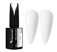 VENALISA Esmalte Semipermanente de Pintauñas blanco 15ml Esmaltes de Uñas soak off Gel UV LED Kit de Esmaltes de Uñas en Gel Soak Pintauñas Semipermanentes Perfecto para Principiantes