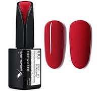 VENALISA Esmalte Semipermanente de Pintauñas rojo oscuro 15ml Esmaltes de Uñas soak off Gel UV LED Kit de Esmaltes de Uñas en Gel Soak Pintauñas Semipermanentes Perfecto para Principiantes