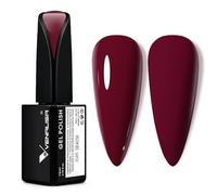 VENALISA Esmalte Semipermanente de Pintauñas vino tinto rojo oscuro 15ml Esmaltes de Uñas soak off Gel UV LED Kit de Esmaltes de Uñas en Gel Soak Pintauñas Semipermanentes Perfecto para Principiantes