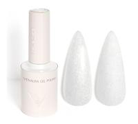 VENALISA Esmaltes Semipermanentes de Uñas en Gel Glitter Blanco White Glitter Pintauñas Semipermanentes UV LED de Larga Duración Apto Para Principiantes Manicura 10ml