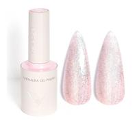 VENALISA Esmaltes Semipermanentes de Uñas en Gel Glitter Rosa Pink Glitter Pintauñas Semipermanentes UV LED de Larga Duración Apto Para Principiantes Manicura 10ml