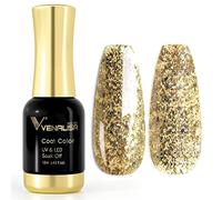 VENALISA Esmaltes Semipermanentes de Uñas en Gel UV LED oro brillo 12ml Esmaltes de Uñas en Gel Nail Polish