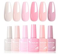 VENALISA Esmaltes Semipermanentes Pastel de Uñas en Gel UV LED 6 colors Rosa Púrpura Desnudo Set Esmalte de Uñas Semipermanentes con