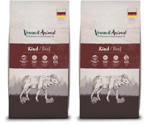 VenandiAnimal Comida de Calidad para Gatos - Carne Vacuna, con Carne Fresca, Comida Seca, sin Cereales, 1 Paquete (1 x 1,5 kg) (Paquete de 2)