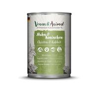 VenandiAnimal Comida húmeda de Calidad para Gatos - Pollo y Conejo, 1 x 400 g (1 Paquete), sin Cereales y con Carne