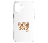 Vence en Junio de 2026 Lindo Anuncio de bebé Floral Carcasa para iPhone 16