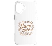 Vence en Junio de 2026 Lindo Anuncio de bebé Floral Carcasa para iPhone 16