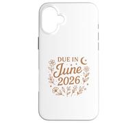 Vence en Junio de 2026 Lindo Anuncio de bebé Floral Carcasa para iPhone 16 Plus