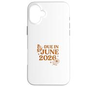 Vence en Junio de 2026 Lindo Anuncio de bebé Floral Carcasa para iPhone 16 Plus