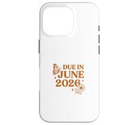 Vence en Junio de 2026 Lindo Anuncio de bebé Floral Carcasa para iPhone 16 Pro
