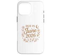 Vence en Junio de 2026 Lindo Anuncio de bebé Floral Carcasa para iPhone 16 Pro MAX