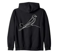 Vencejo Arte Lineal Observador Aves Sudadera con Capucha