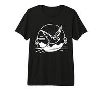 Vencejo Arte Lineal Observador de Aves Camiseta Premium
