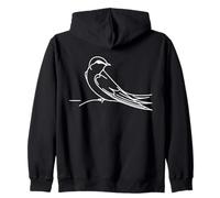 Vencejo Arte Lineal Ornitólogo Sudadera con Capucha