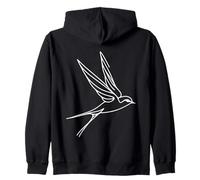 Vencejo Arte Lineal Ornitólogo Sudadera con Capucha