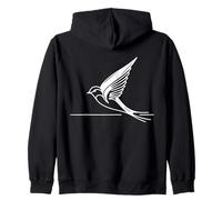 Vencejo Arte Lineal Ornitólogo Sudadera con Capucha