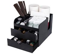 Vencer Organizador de condimentos y accesorios de café, negro VCO-002