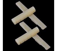 Vencetmat - Puente para guitarra acústica sin blanquear y tuerca cortada de hueso de ganado entero, 2 unidades con 2 piezas de papel de lija incluido