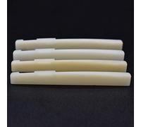 Vencetmat Sillín de puente de guitarra acústica sin blanquear, apto para ranura de puente de 74 mm y 72 mm, hueso completo puro, color original de hueso, estilo vintage, paquete de 4