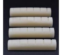 Vencetmat Tuercas de guitarra acústica sin blanquear, aptas para 43 mm, ranura para el cuello de 1 11/16 de ancho, hueso completo puro, color original hueso, estilo vintage, paquete de 4