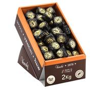 Venchi - Caja Expositora con Bombones Chocoviar de Chocolate Extra Negro, 2 kg - Chocolate Negro 75 % y Chocoviar Triturado - Paquete de 100 Unidades - Sin Gluten - Vegano