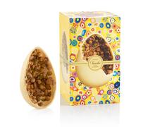 Venchi - Huevo de Chocolate, Sabor Chocolate Blanco, con "Avellana Piamonte", Almendras y Pistachos, con Sorpresa, Sin Gluten, 500 gr, Colección Pascua, Idea Regalo