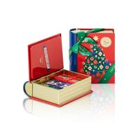 Venchi, Mini Libro Azul de Navidad con Bombones Granblend Assortidos, de Leche y Extra Amargo al 75%, Edición Limitada, 126 Gr, Sin Gluten, Sin Colorantes ni Conservantes, Idea de Regalo