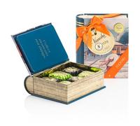 Venchi - Minilibro en Lata Milán con Bombones Chocoviar, Chocolate Negro y Pistacho, 112 Gr, Sin Gluten, Sin Colorantes, Sin Conservantes, Idea para Regalo