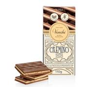 Venchi Tableta Cremino 1878, 110 g - Chocolate con Leche y con Avellanas Gianduja y Chocolate Blanco con Pasta de Almendras - Sin Gluten