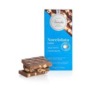 Venchi - Tableta de chocolate con leche y avellana -70% de azúcar, 100 g - Sin azúcares añadidos - Sin gluten