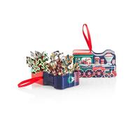 Venchi, Tren de Navidad en Lata, 11 Bombones, Sin Gluten, 138 g | Bombones Surtidos Cream&Crunchy Negro, Chocobiscuit y Nougatine, Colección Vintage Dream, Decoración Navideña