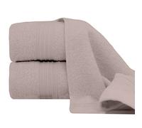Vency Juego de toallas de mano beige de 2 piezas - 2 toallas de mano 50 x 100 cm, toalla con colgador