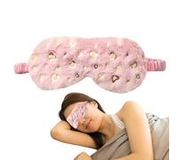 Venda para ojos esponjosa - Sombra de felpa para dormir, y peluda | Correa elástica para mujeres y niñas, cómodo descanso, relajación, viaje, siesta, hora de dormir, accesorio de máscara d