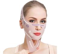 Vendaje adelgazante facial de doble cubierta, cinturón de levantamiento facial, línea V, moldeador de mejillas, correa de elevación de barbilla, antiarrugas, banda facial de belleza (doble cubierta)