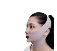 Vendaje adelgazante para mejillas y barbillas, máscara facial antiarrugas, banda para dormir, salud, belleza, cuidado facial de la piel (gris)