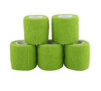 Vendaje autoadhesivo Rollos de vendaje autoadhesivo, 5 rollos/juego Cinta de vendaje autoadhesiva impermeable Envoltura para articulaciones de los dedos Cuidado deportivo (Verde)
