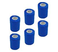 Vendaje Cohesivo,6 Rollos x 7,5 cm x 4,5 m Vendas Autoadhesivas,Suministros Médicos de Primeros Auxilios para Protección Deportiva,Azul