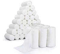 Vendaje de gasa elástica de conformación: 7,6 cm x 4,1 m estirado, 36 rollos, cada rollo envuelto individualmente, compresión ligera, sin látex, multiflexible, transpirable y elástico