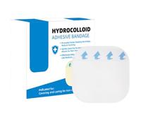Vendaje de gel hidrocoloide - 5 vendajes hidrocoloides | Apósito hidrocoloide para heridas | Sábanas de apósito hidrocoloides | Parche flexible impermeable para el cuidado de heridas |