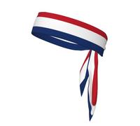 Vendaje deportivo con bandera holandesa con diadema impresa, adecuado para baloncesto, correr, tenis, karate y pista y campo