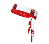 Vendaje deportivo impreso con la bandera de Gibraltar adecuado para entusiastas del deporte, fútbol ninja y baloncesto