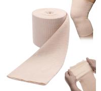 Vendaje elástico de compresión para deporte, talla F, transpirable, vendaje tubular, vendaje elástico para muslos, rodillas, piernas, brazos, 10 cm x 5 m