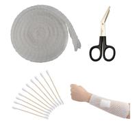 Vendaje Elástico para Heridas de Red, Apósito de Malla elástica para Heridas, Vendaje Elástico Vendaje Tubular, Vendaje Fijo, Retenedor de Red de Vendaje, Vendaje Transpirable para Dedos Manos Pies